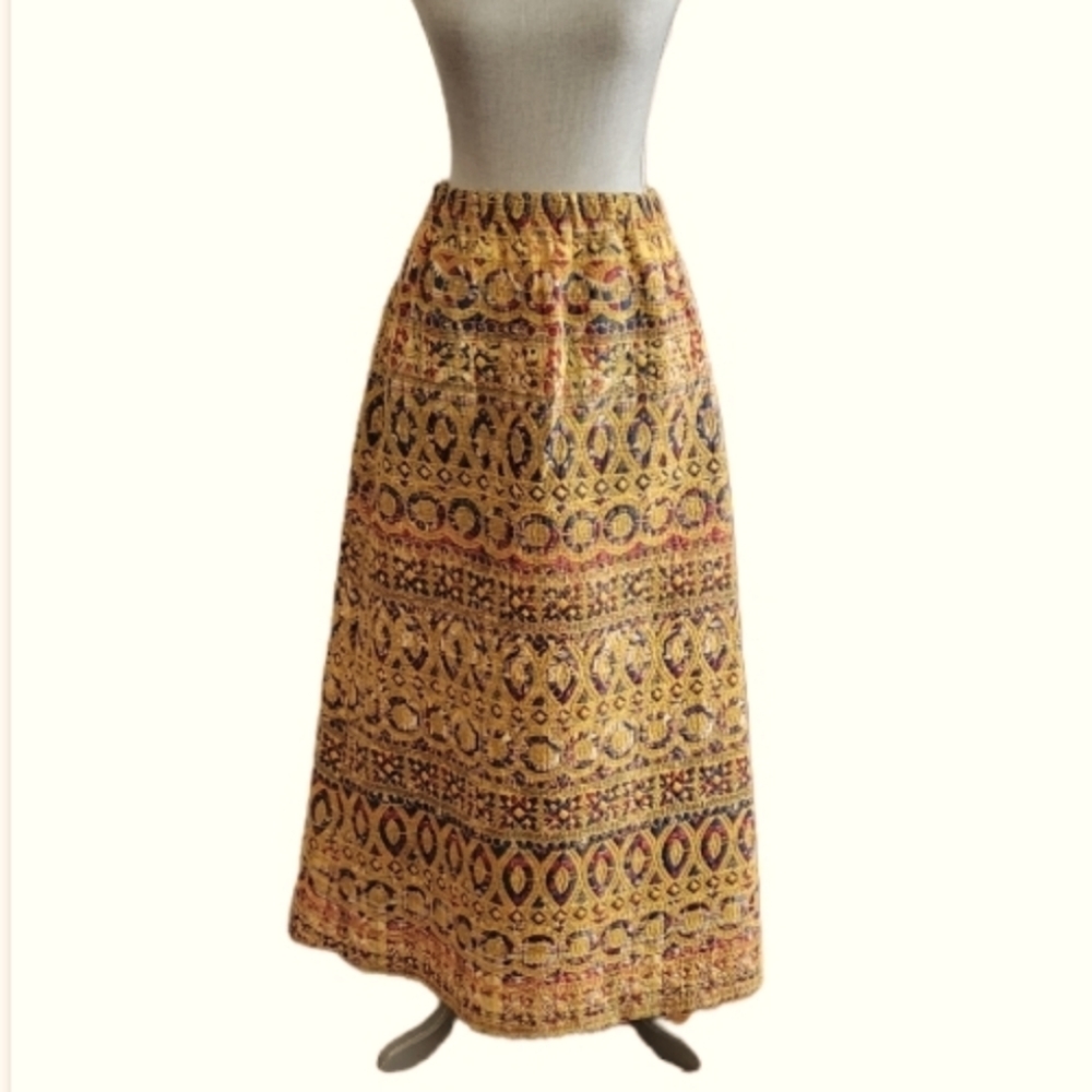 Vintage Quilted Maxi Skirt
